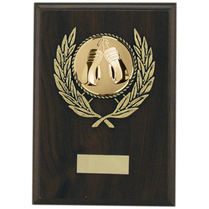Budget boxing wooden plaque 7'' - choice of sports centre 